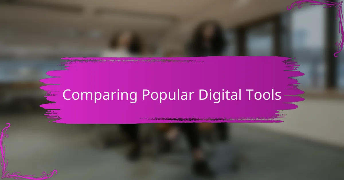 Comparing Popular Digital Tools